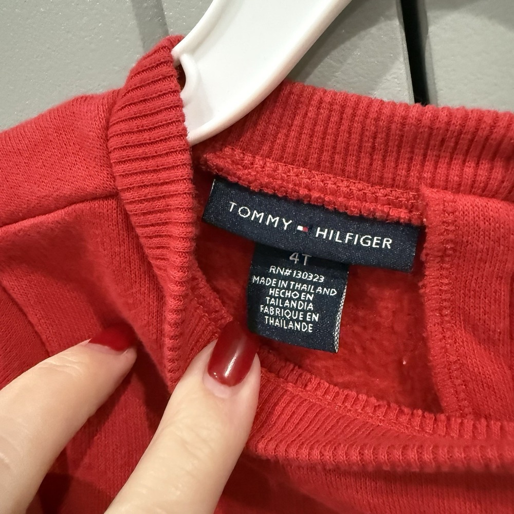 Tommy Hilfiger Toddler Girl Size 4T Sweatshirt Embroidered Logo American Classic - Picture 7 of 13